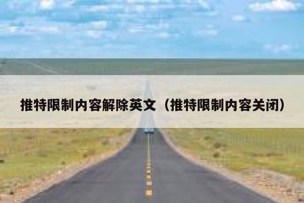 推特限制内容解除英文（推特限制内容关闭） 第1张