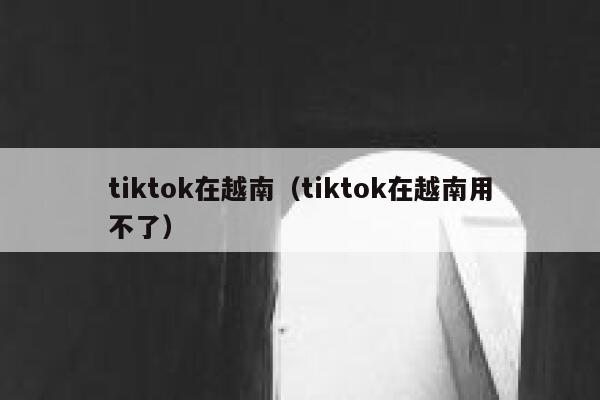 tiktok在越南（tiktok在越南用不了） 第1张