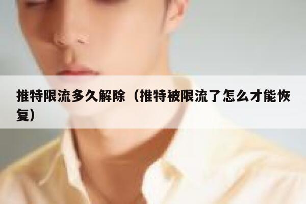 推特限流多久解除（推特被限流了怎么才能恢复） 第1张