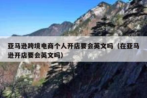 亚马逊跨境电商个人开店要会英文吗（在亚马逊开店要会英文吗） 第1张