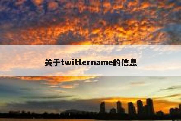 关于twittername的信息 第1张