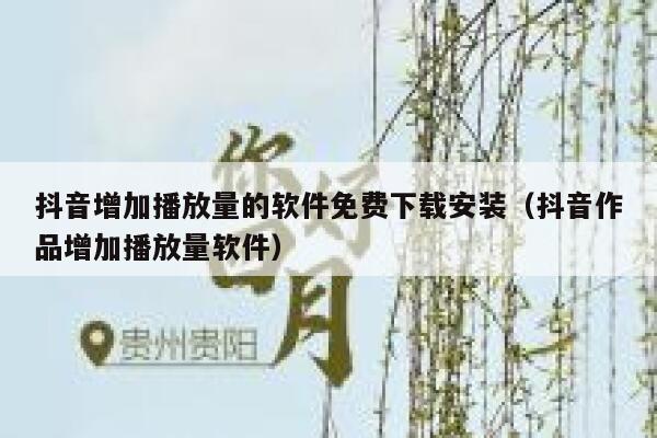抖音增加播放量的软件免费下载安装（抖音作品增加播放量软件） 第1张