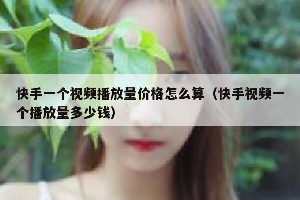 快手一个视频播放量价格怎么算（快手视频一个播放量多少钱） 第1张