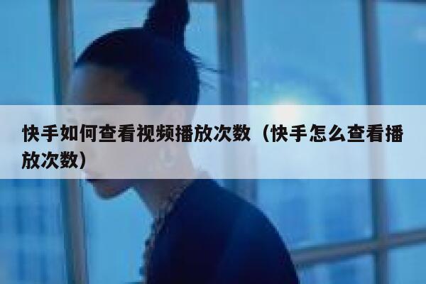 快手如何查看视频播放次数（快手怎么查看播放次数） 第1张