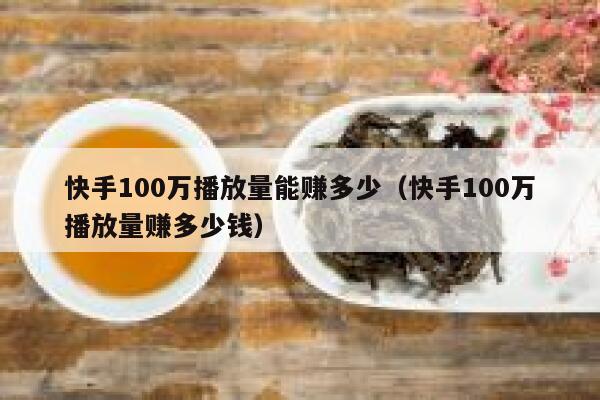 快手100万播放量能赚多少（快手100万播放量赚多少钱） 第1张