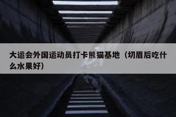 大运会外国运动员打卡熊猫基地（切眉后吃什么水果好） 第1张
