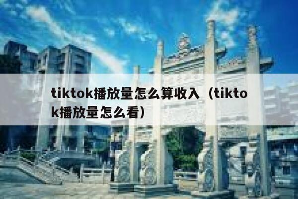 tiktok播放量怎么算收入（tiktok播放量怎么看） 第1张