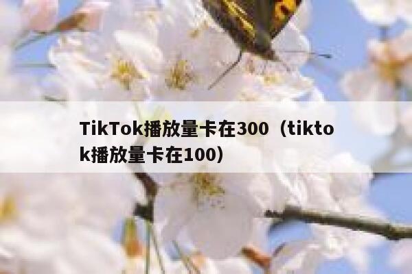 TikTok播放量卡在300（tiktok播放量卡在100） 第1张
