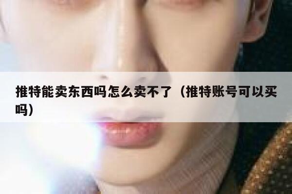 推特能卖东西吗怎么卖不了（推特账号可以买吗） 第1张