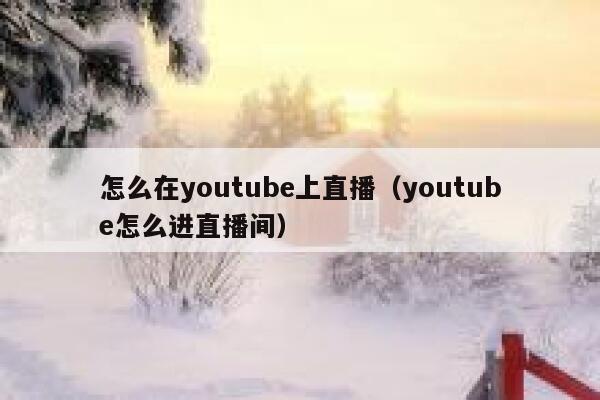 怎么在youtube上直播（youtube怎么进直播间） 第1张