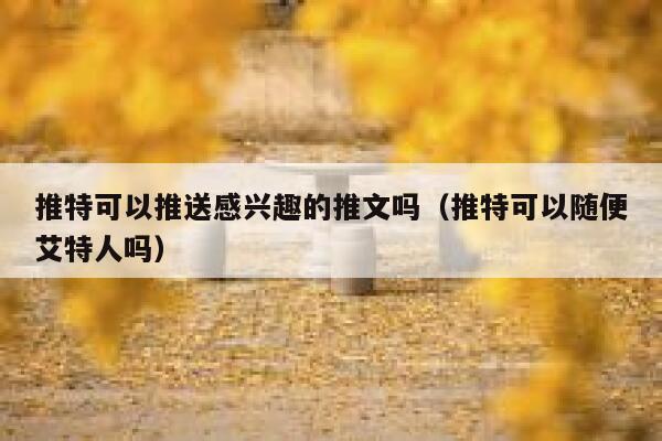 推特可以推送感兴趣的推文吗（推特可以随便艾特人吗） 第1张