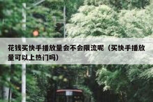 花钱买快手播放量会不会限流呢（买快手播放量可以上热门吗） 第1张