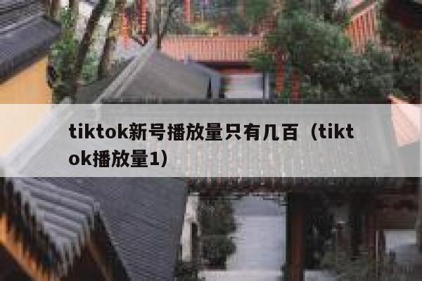 tiktok新号播放量只有几百（tiktok播放量1） 第1张