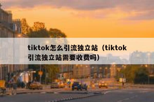 tiktok怎么引流独立站（tiktok引流独立站需要收费吗） 第1张
