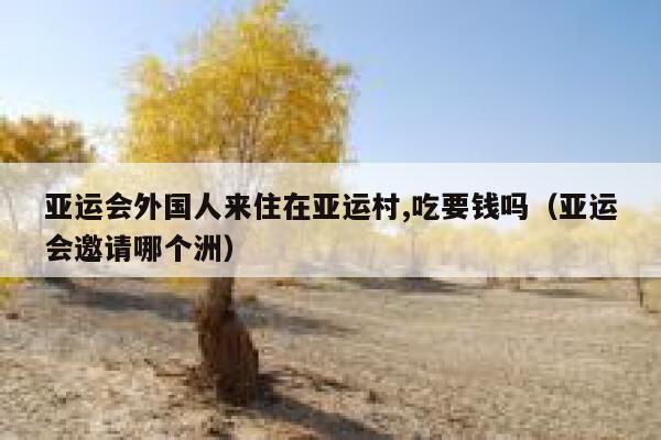 亚运会外国人来住在亚运村,吃要钱吗（亚运会邀请哪个洲） 第1张