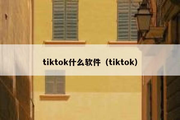 tiktok什么软件（tiktok） 第1张