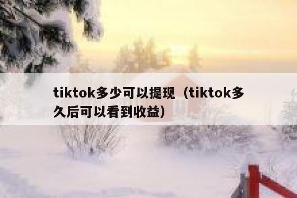 tiktok多少可以提现（tiktok多久后可以看到收益） 第1张