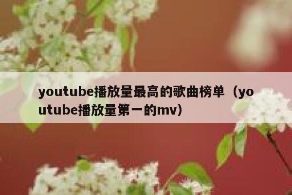 youtube播放量最高的歌曲榜单（youtube播放量第一的mv） 第1张