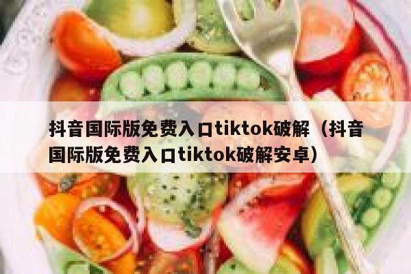 抖音国际版免费入口tiktok破解（抖音国际版免费入口tiktok破解安卓） 第1张