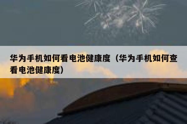 华为手机如何看电池健康度(华为手机如何查看电池健康度) 第1张 华为手机如何看电池健康度(华为手机如何查看电池健康度) 第1张