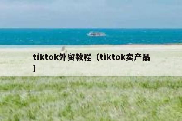 tiktok外贸教程（tiktok卖产品） 第1张