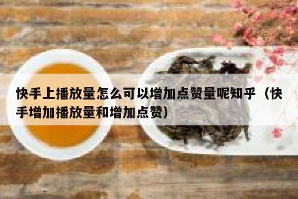 快手上播放量怎么可以增加点赞量呢知乎（快手增加播放量和增加点赞） 第1张