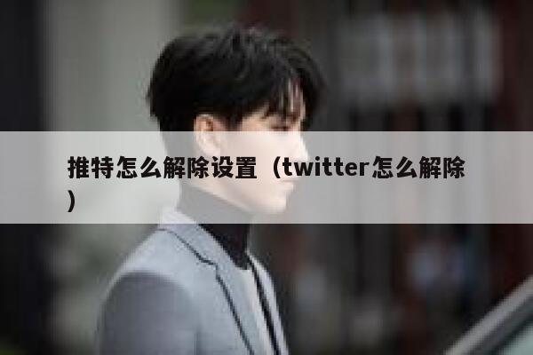 推特怎么解除设置（twitter怎么解除） 第1张