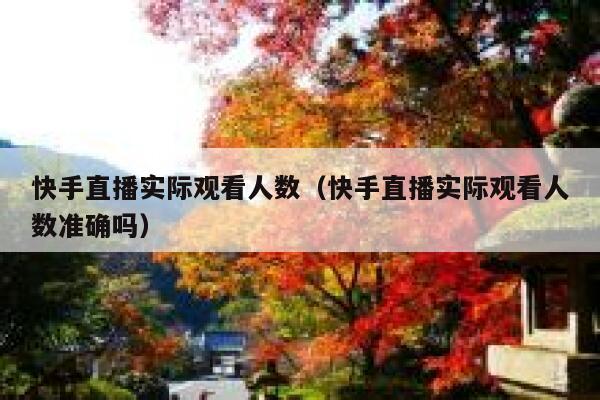 快手直播实际观看人数（快手直播实际观看人数准确吗） 第1张
