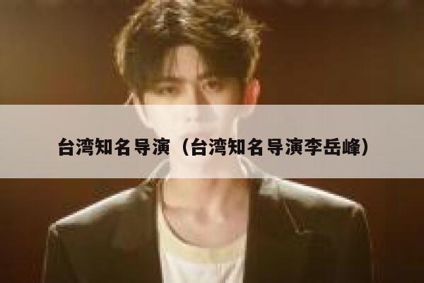 台湾知名导演（台湾知名导演李岳峰） 第1张