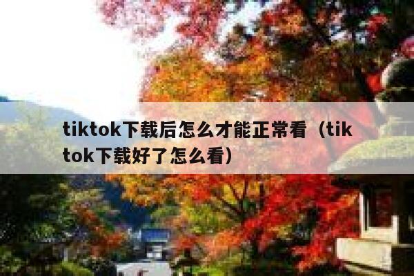 tiktok下载后怎么才能正常看(tiktok下载好了怎么看) 第1张 tiktok下载后怎么才能正常看(tiktok下载好了怎么看) 第1张