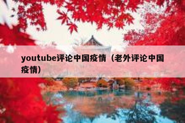 youtube评论中国疫情（老外评论中国疫情） 第1张