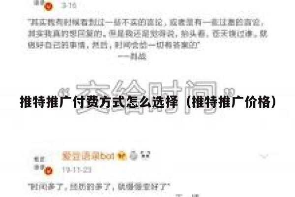推特推广付费方式怎么选择（推特推广价格） 第1张