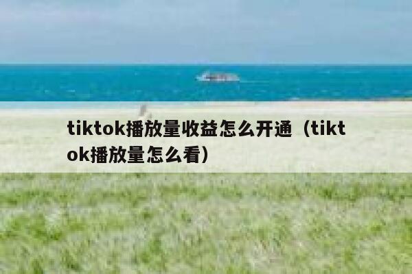 tiktok播放量收益怎么开通(tiktok播放量怎么看) 第1张 tiktok播放量收益怎么开通(tiktok播放量怎么看) 第1张