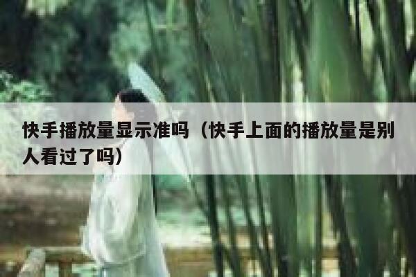 快手播放量显示准吗（快手上面的播放量是别人看过了吗） 第1张