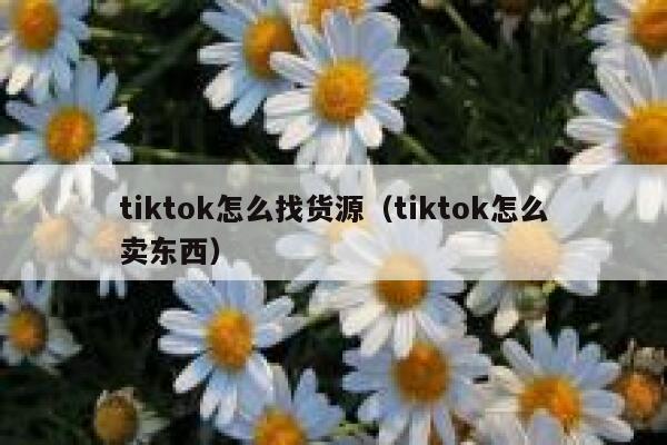 tiktok怎么找货源（tiktok怎么卖东西） 第1张