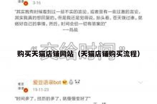 购买天猫店铺网站（天猫店铺购买流程） 第1张