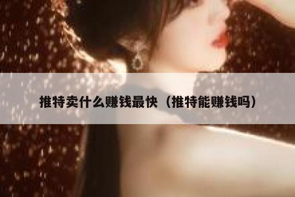 推特卖什么赚钱最快（推特能赚钱吗） 第1张
