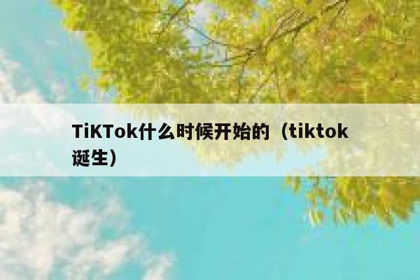 TiKTok什么时候开始的（tiktok诞生） 第1张