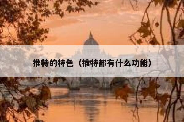 推特的特色（推特都有什么功能） 第1张