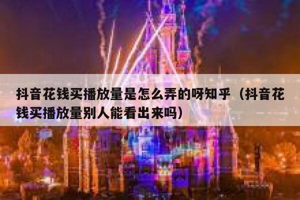 抖音花钱买播放量是怎么弄的呀知乎(抖音花钱买播放量别人能看出来吗) 第1张 抖音花钱买播放量是怎么弄的呀知乎(抖音花钱买播放量别人能看出来吗) 第1张