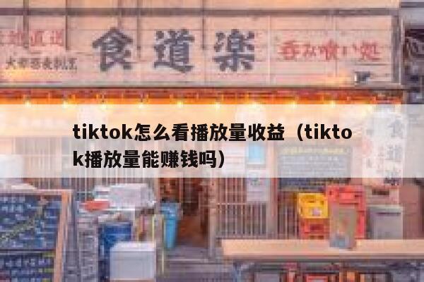 tiktok怎么看播放量收益（tiktok播放量能赚钱吗） 第1张