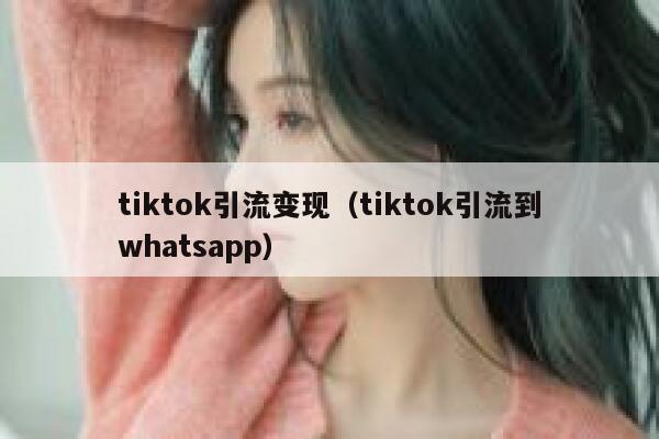 tiktok引流变现（tiktok引流到whatsapp） 第1张