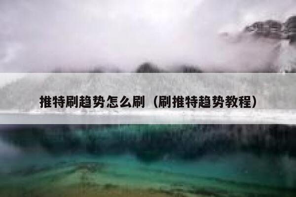 推特刷趋势怎么刷(刷推特趋势教程) 第1张 推特刷趋势怎么刷(刷推特趋势教程) 第1张