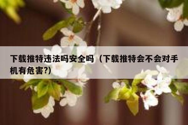 下载推特违法吗安全吗(下载推特会不会对手机有危害?) 第1张 下载推特违法吗安全吗(下载推特会不会对手机有危害?) 第1张