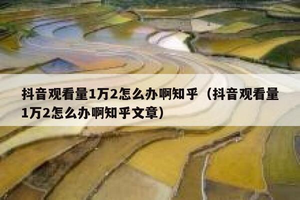 抖音观看量1万2怎么办啊知乎（抖音观看量1万2怎么办啊知乎文章） 第1张