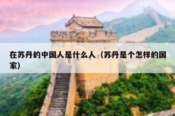 在苏丹的中国人是什么人（苏丹是个怎样的国家） 第1张