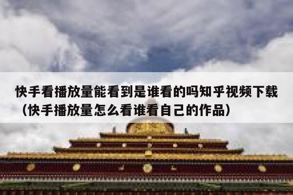 快手看播放量能看到是谁看的吗知乎视频下载(快手播放量怎么看谁看自己的作品) 第1张 快手看播放量能看到是谁看的吗知乎视频下载(快手播放量怎么看谁看自己的作品) 第1张
