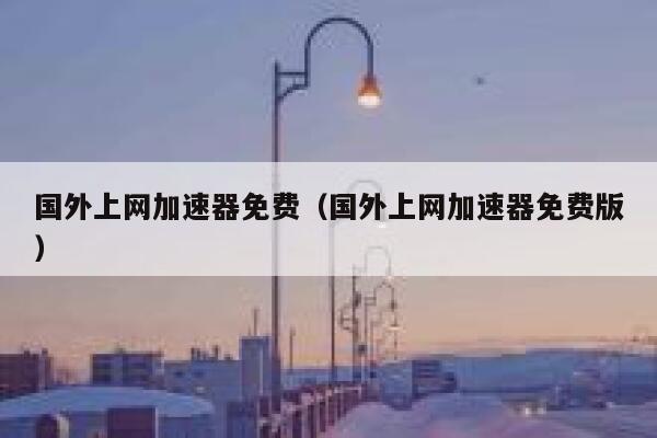 国外上网加速器免费（国外上网加速器免费版） 第1张
