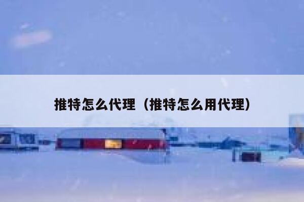 推特怎么代理(推特怎么用代理) 第1张 推特怎么代理(推特怎么用代理) 第1张