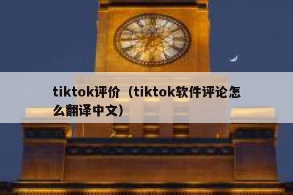 tiktok评价(tiktok软件评论怎么翻译中文) 第1张 tiktok评价(tiktok软件评论怎么翻译中文) 第1张